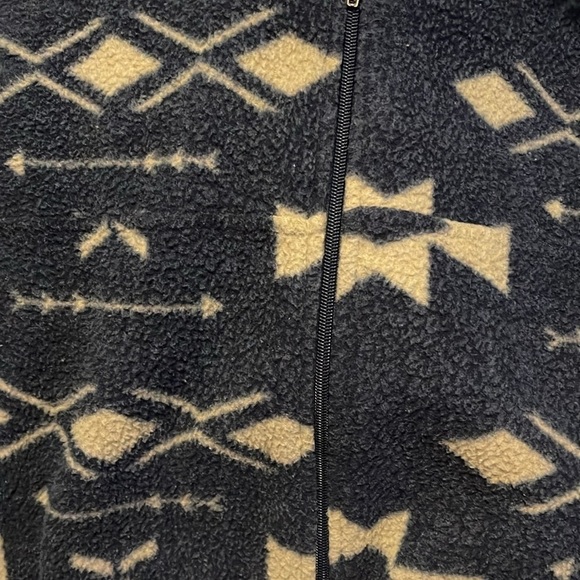 On the Bayas western/Aztec print Men’s Small‎ full zip pocket shacket navy&cream - Picture 3 of 7